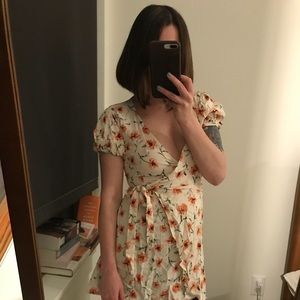 Floral Wrap Dress Size Small